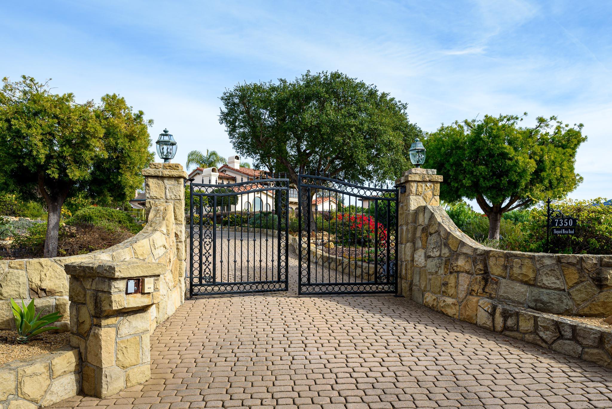 7350 Shepard Mesa Road Carpinteria, CA 93013 - Photo 3 of 33 Gate to house