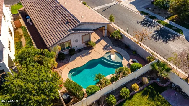 a view of a yard with plants