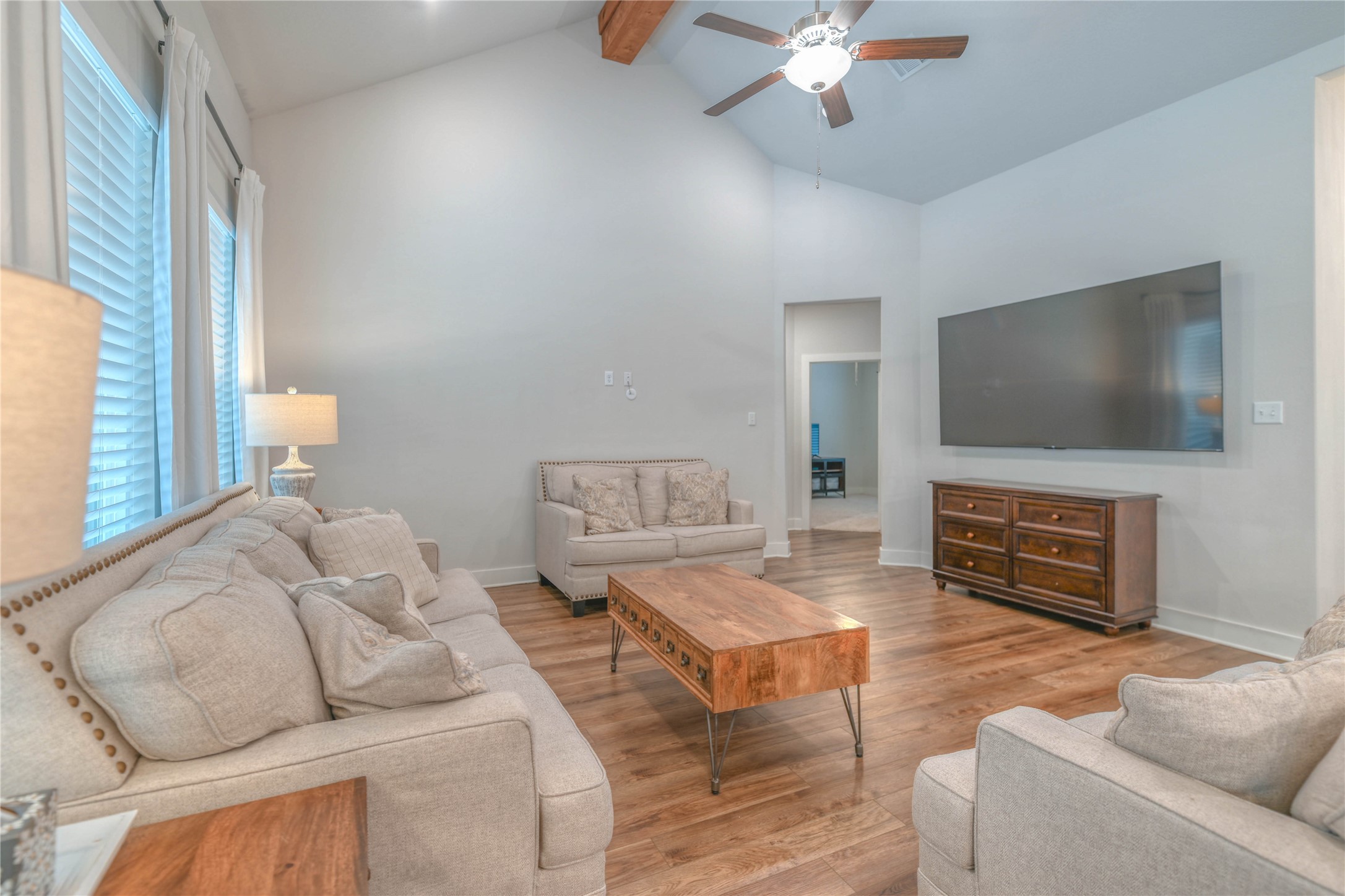 786 Farm To Market 230, Unit C Trinity, TX 75862 - Photo 14 of 41 a living room with furniture and a flat screen tv