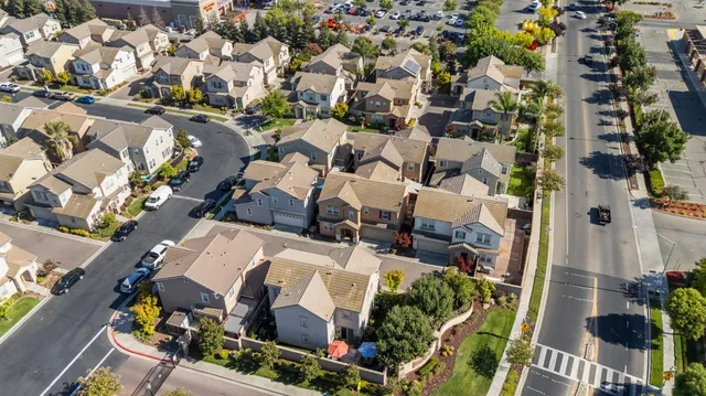 an aerial view of multiple house
