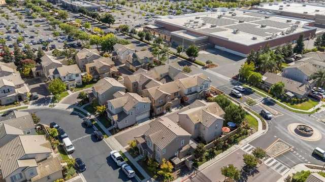 an aerial view of a city