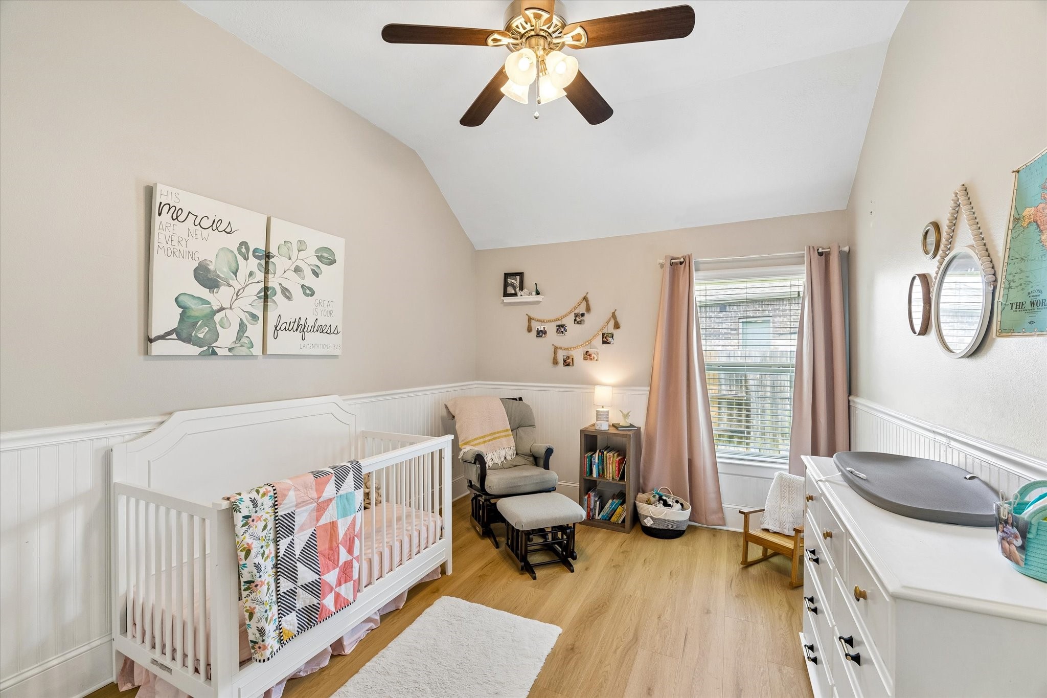 31306 Brighton Brook Lane Spring, TX 77386 - Photo 26 of 34 Charming nursery or bedroom with high ceilings, neutral finishes, and plenty of room to grow.