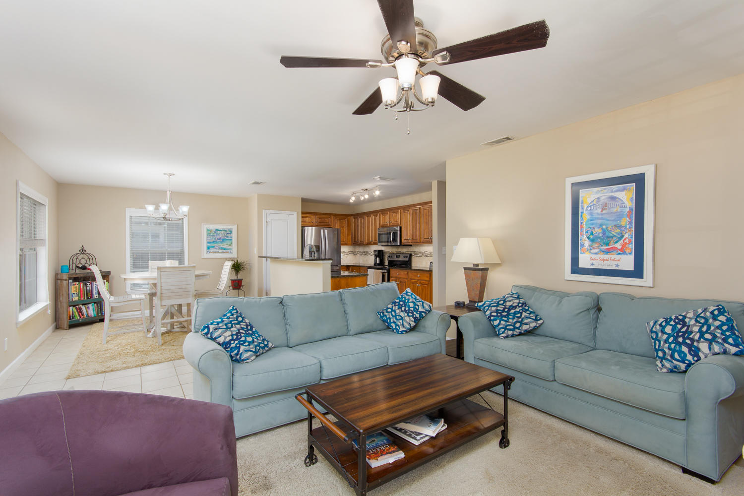 289 South 2nd Street Santa Rosa Beach, FL 32459 - Photo 3 of 22 a living room with furniture and a ceiling fan