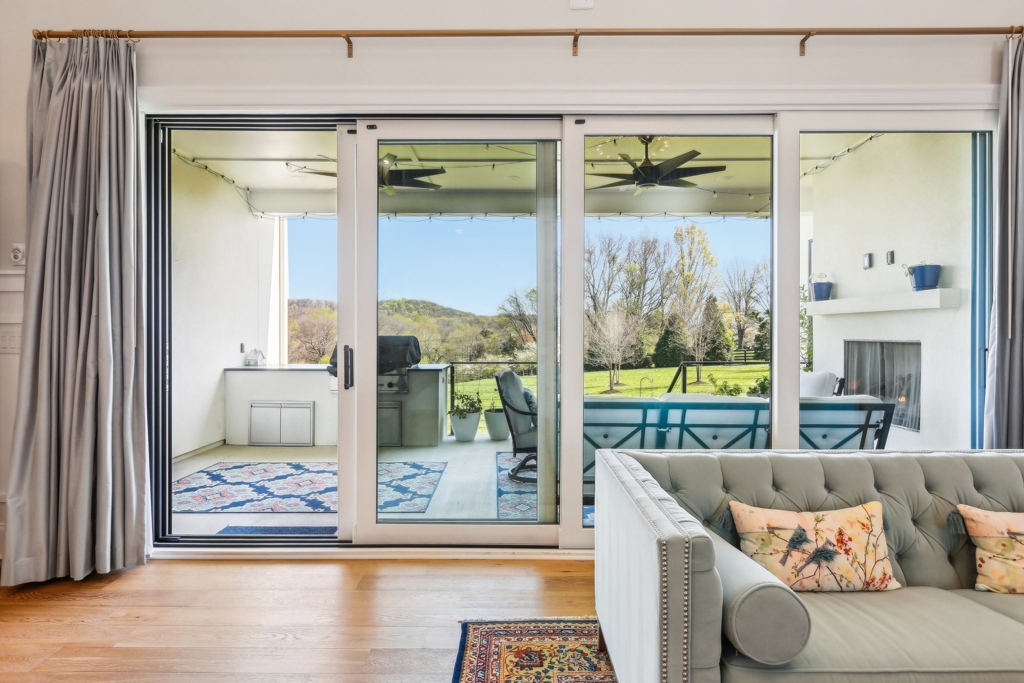6004 Lookaway Circle Franklin, TN 37067 - Photo 12 of 80 a living room with furniture and a floor to ceiling window