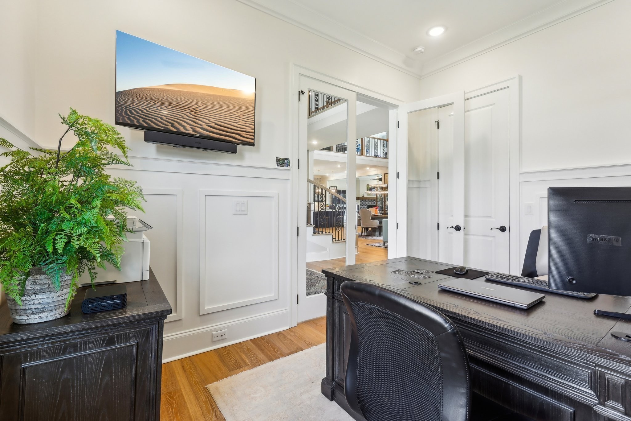 6004 Lookaway Circle Franklin, TN 37067 - Photo 50 of 80 a living room with stainless steel appliances kitchen island granite countertop furniture and a rug