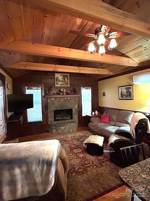 116 Minerva Lane Sapphire, NC 28774 - Photo 9 of 42 a living room with furniture and a fireplace
