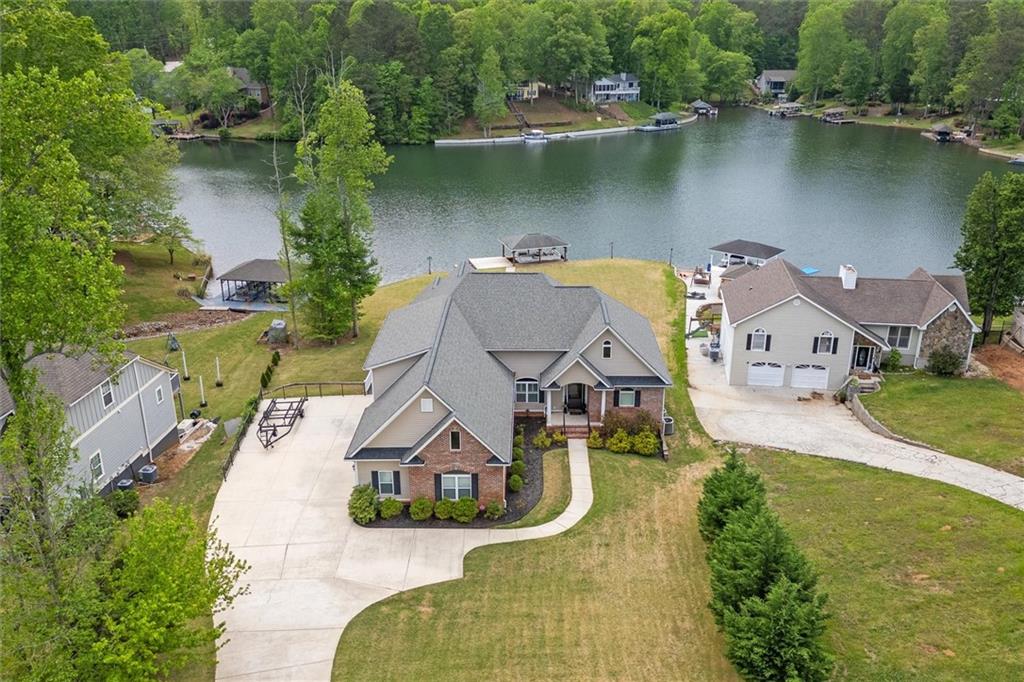 2191 Lakeview Parkway Villa Rica, GA 30180 - Photo 66 of 96 an aerial view of a house with a lake view