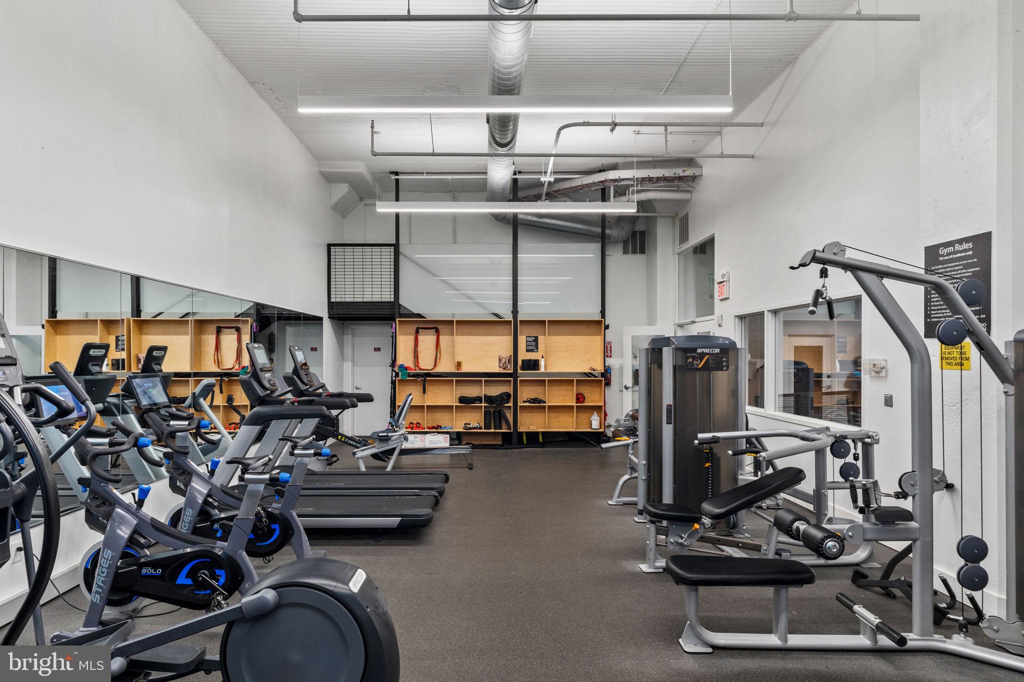 2200-28 Arch Street, Unit 1205 Philadelphia, PA 19103 - Photo 47 of 48 a view of a room with gym equipment