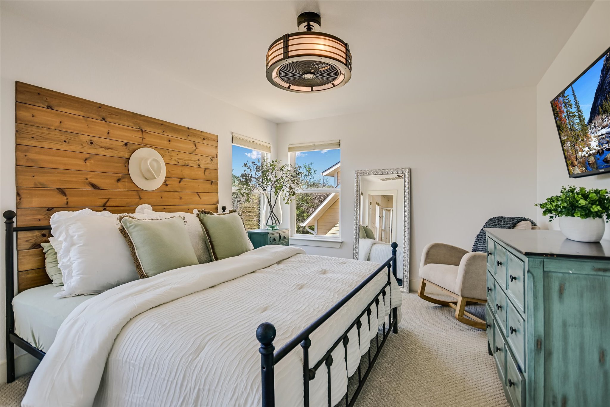 12224 Tawny Farms Road, Unit 145 Austin, TX 78748 - Photo 8 of 27 The Primary Bedroom is located on the second floor and features an ensuite bathroom, walk-in closet and a beautiful view of the greenbelt.