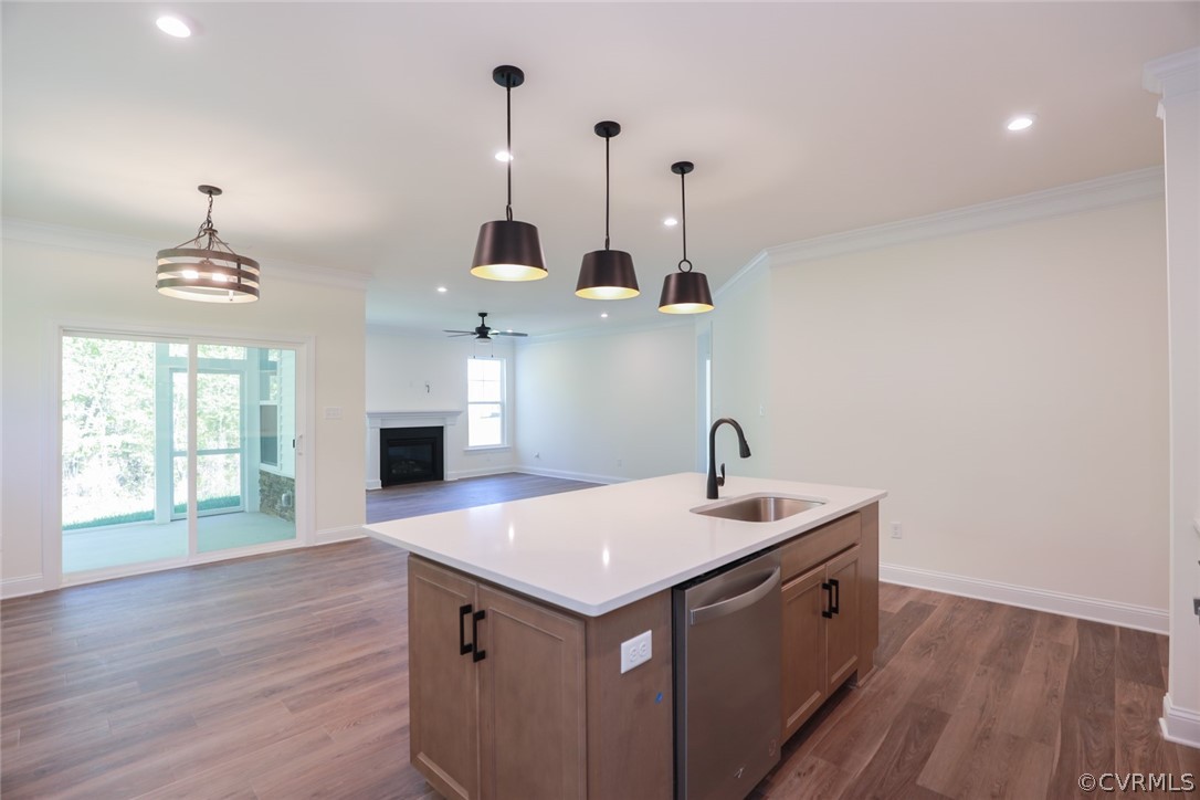 1706 Twin Rivers Court Chester, VA 23836 - Photo 3 of 32 Kitchen with quartz countertops, island, walk-in p