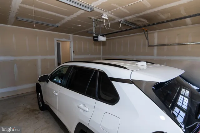 a car parked in garage