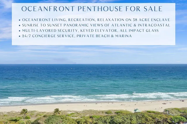 $2,395,000 | 4001 North Ocean Boulevard, Unit PH3, Boca Raton, FL 33431