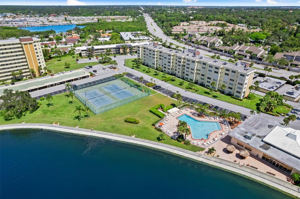 4550 Cove Circle, Unit 501 St. Petersburg, FL 33708 - Photo 32 of 44 an aerial view of a city
