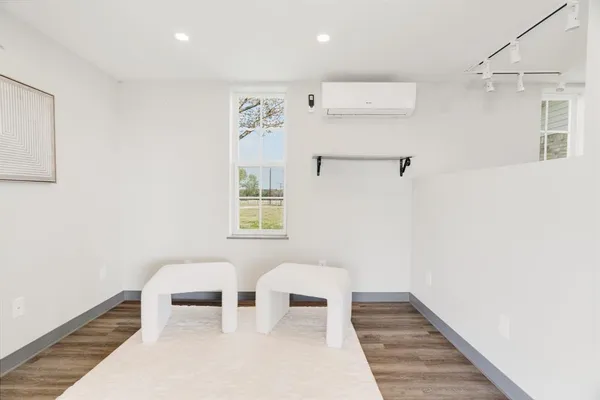 a view of a room with an empty space