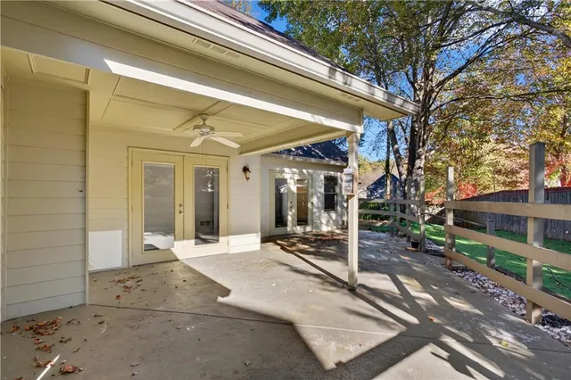 a view of porch with glass door and outer view