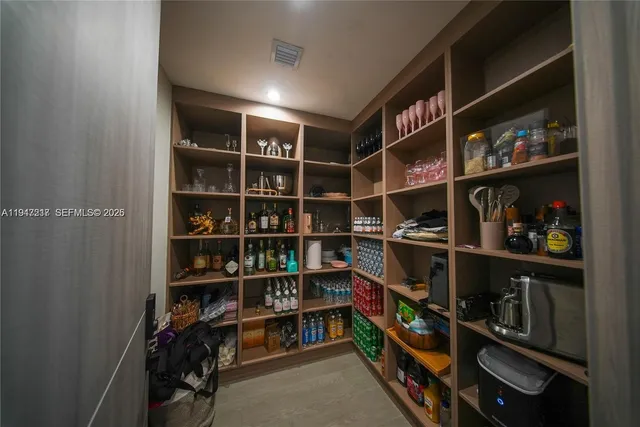 a view of a walk in closet