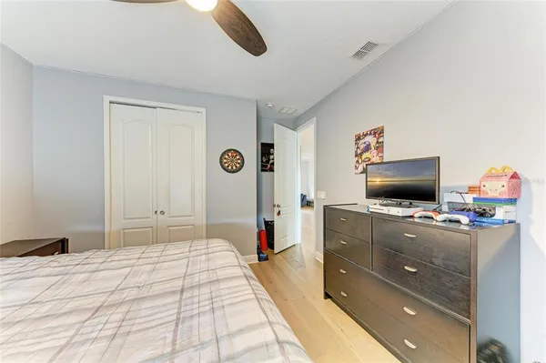 an aerial view of a houses with a lake view