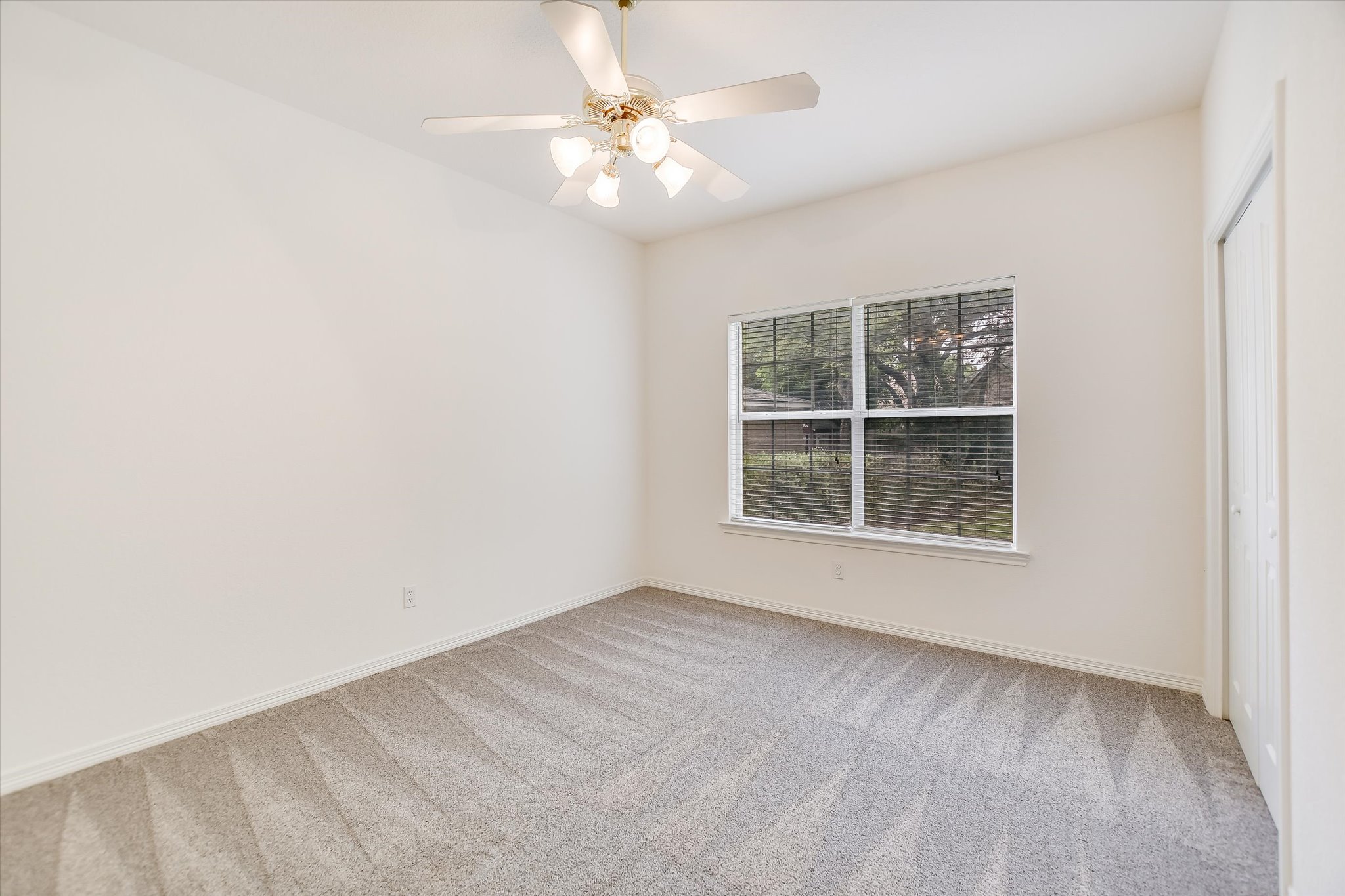 109 Stacey Cove Georgetown, TX 78628 - Photo 20 of 22 Third bedroom with new carpet overlooking the backyard.