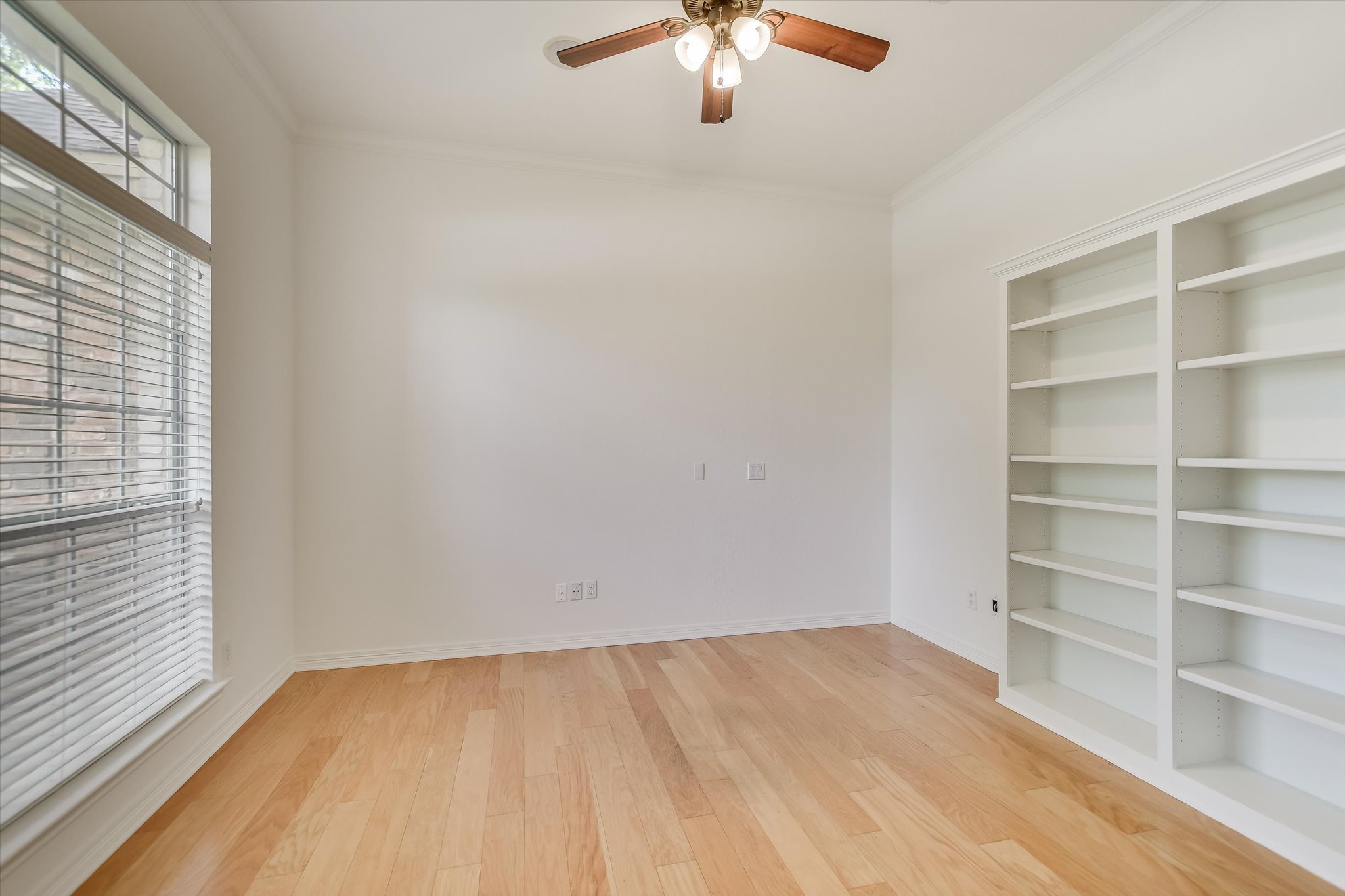109 Stacey Cove Georgetown, TX 78628 - Photo 7 of 22 Office/ bonus space with french doors, high ceilings, built-in bookshelves.