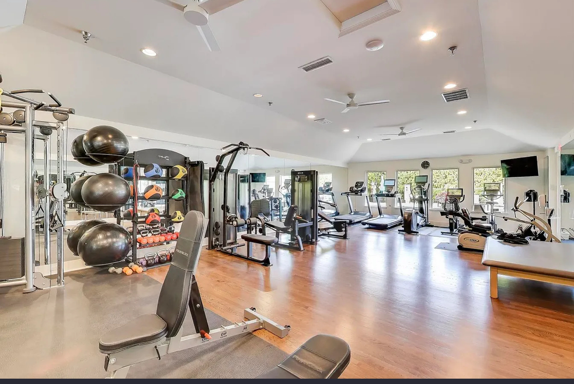857 Country Club Lane Northbrook, IL 60062 - Photo 20 of 27 a gym room with lots of chairs and wooden floor