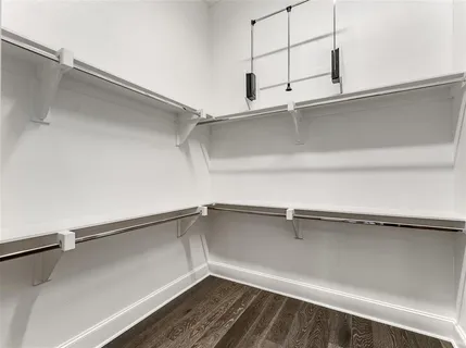 a close view of closet