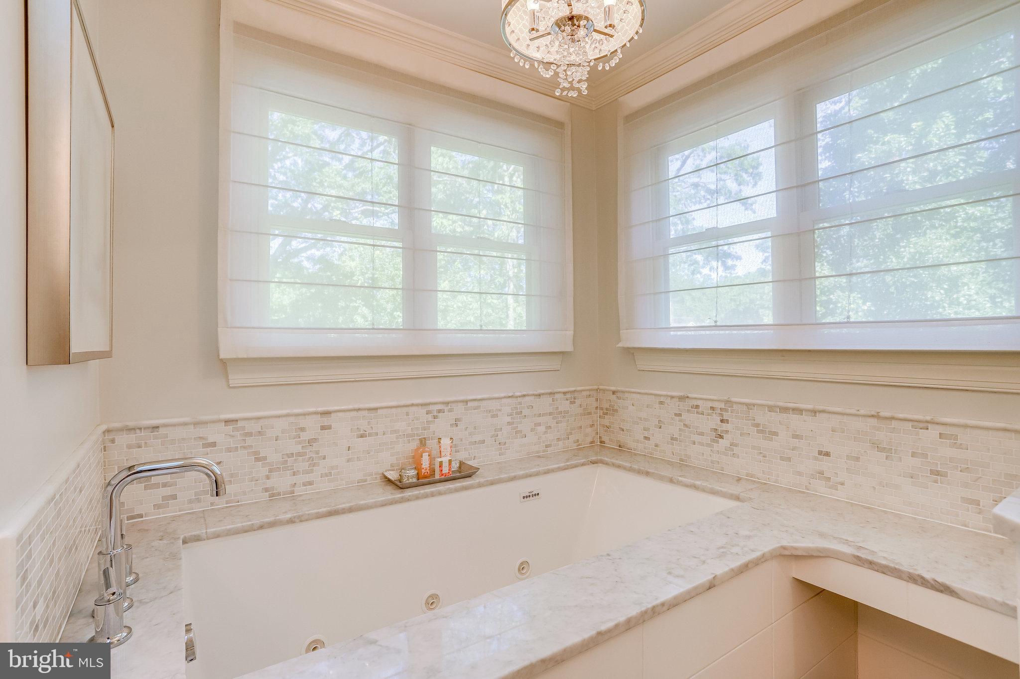 11406 Wild Bramble Way Reston, VA 20194 - Photo 48 of 87 Modern Jetted Tub! Amazing Chandelier & Shades!