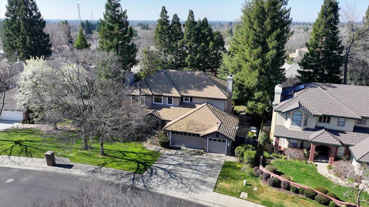 4608 Danvers Lane Granite Bay, CA 95746 - Photo 66 of 74 an aerial view of a house with a yard and potted plants