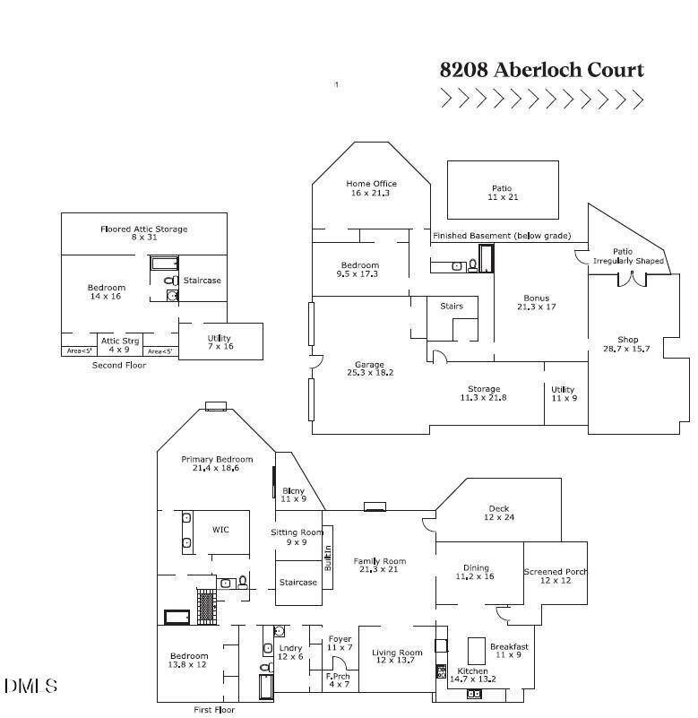 8208 Aberloch Court Raleigh, NC 27606 - Photo 80 of 80 Sketch Pic for MLS
