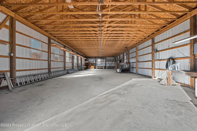 a view of a yard from a balcony