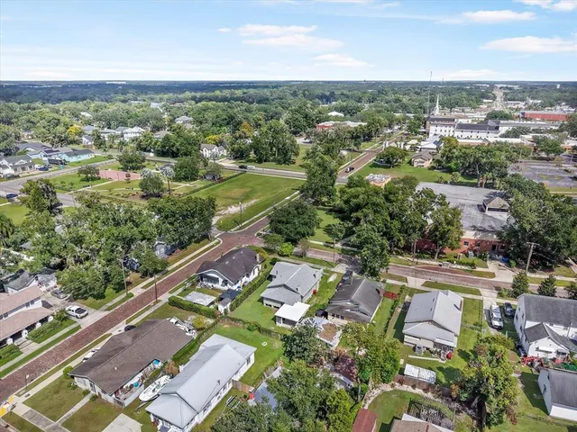 an aerial view of a city with lots of residential buildings