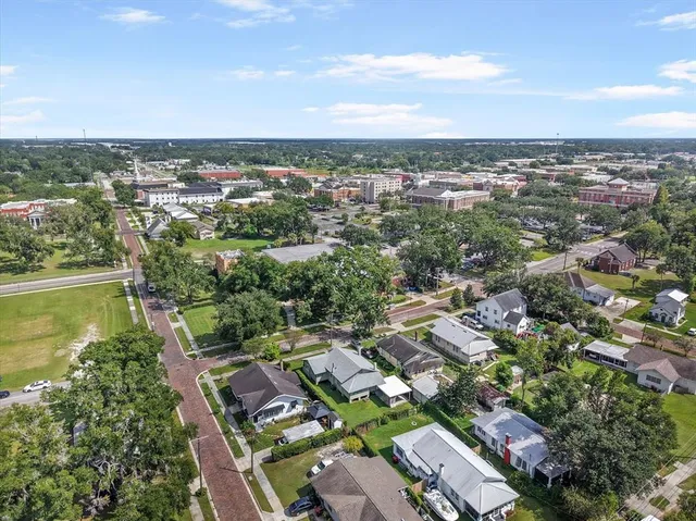 an aerial view of multiple house