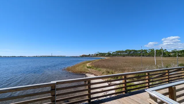 a view of lake from balcony