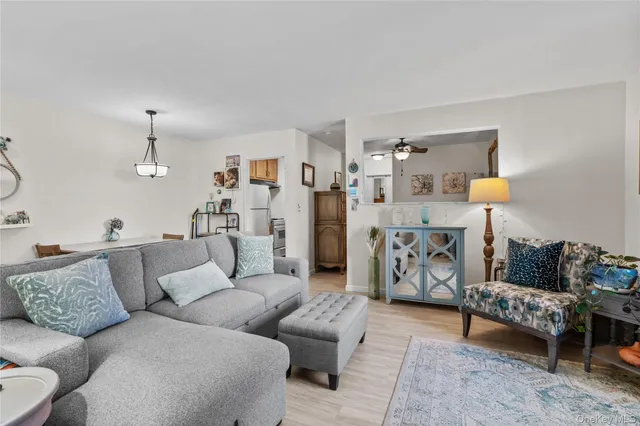 a living room with furniture and a couch