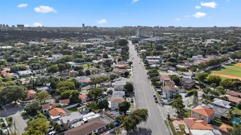 an aerial view of a city