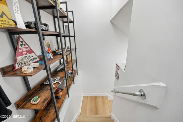 a view of storage and utility room