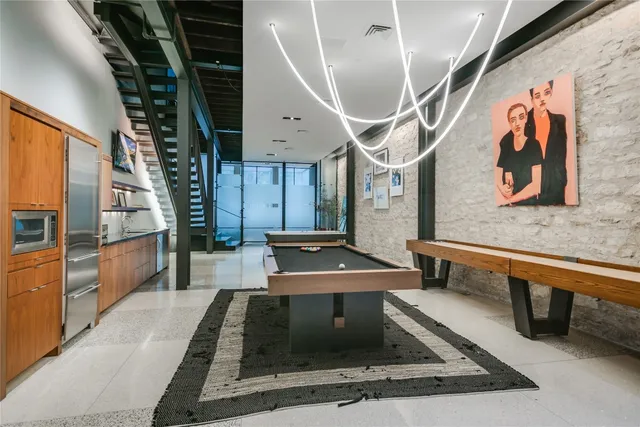 a view of a balcony with an outdoor space