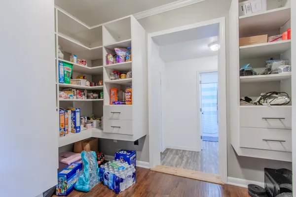 a room with storage and utility