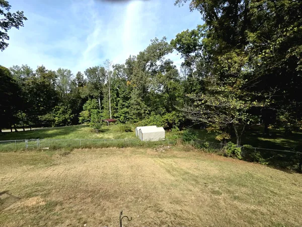 a view of a yard with porch