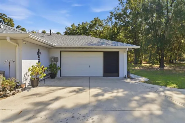 a view of a house with a patio