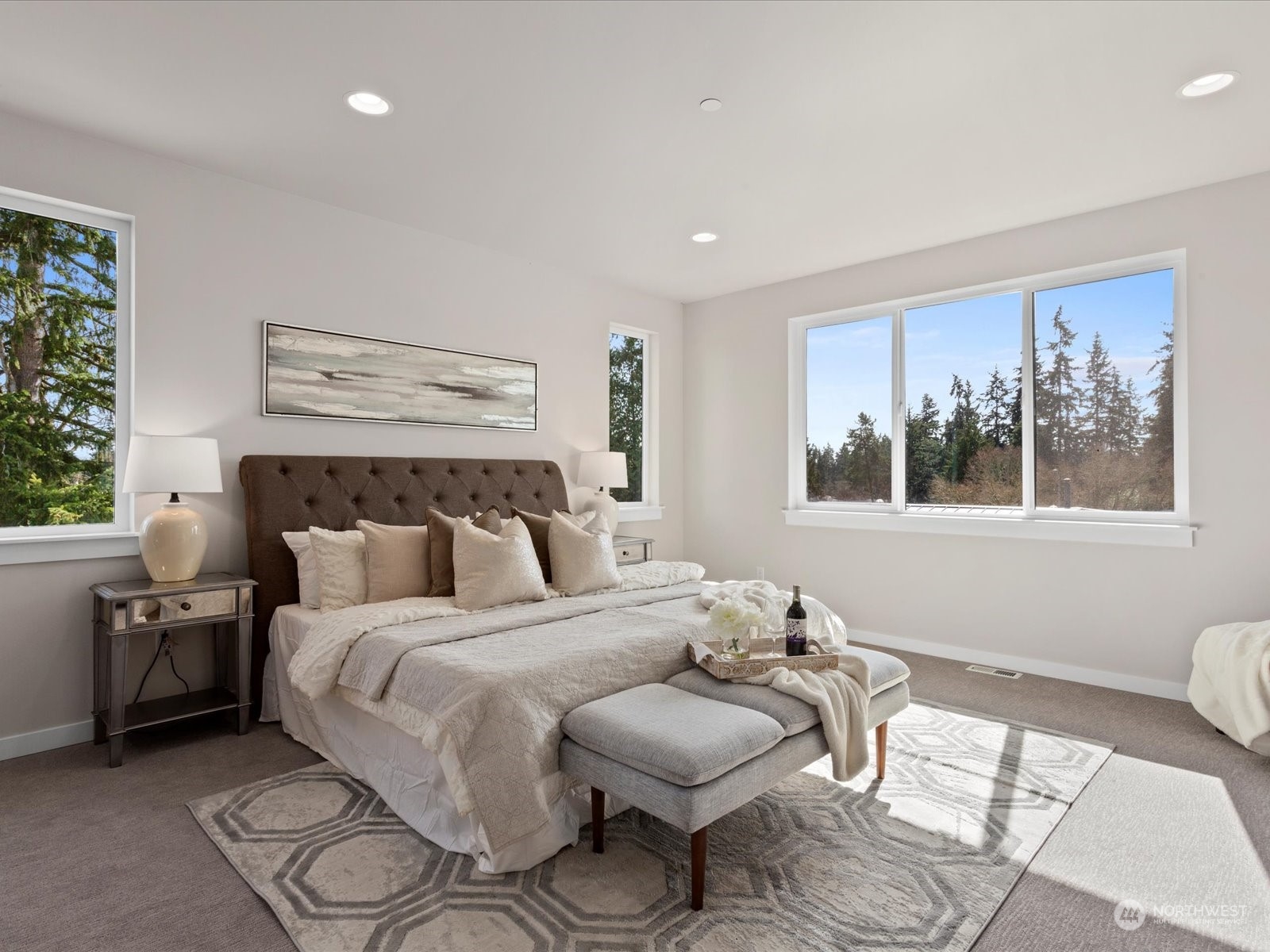 21609 1st Avenue West Bothell, WA 98021 - Photo 24 of 40 a bedroom with a bed and wooden floor
