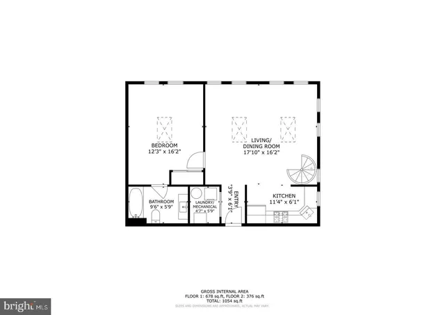 a picture of a bench in front of a window