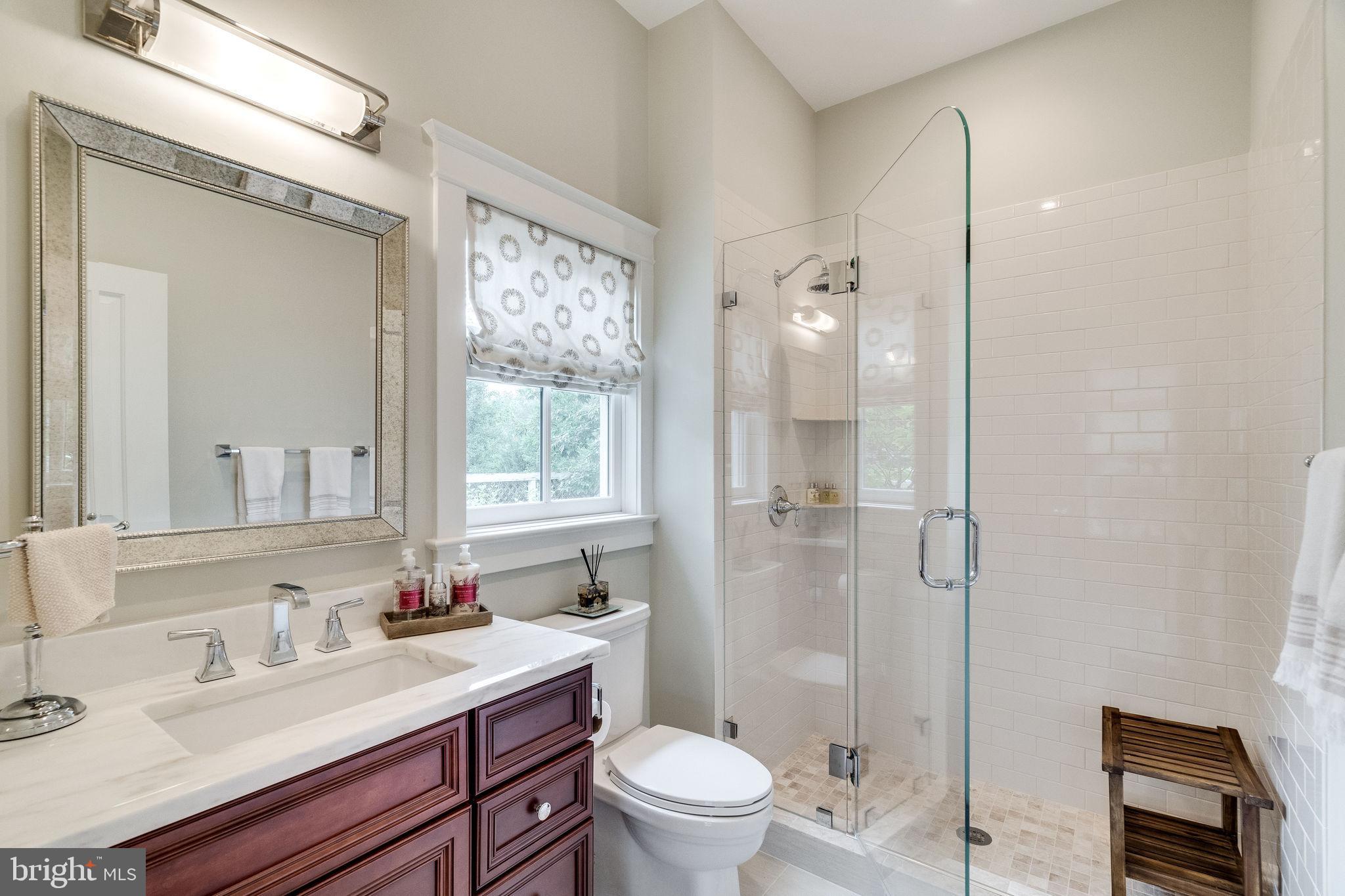 6221 Arkendale Road Alexandria, VA 22307 - Photo 49 of 60 a bathroom with a sink a toilet and shower