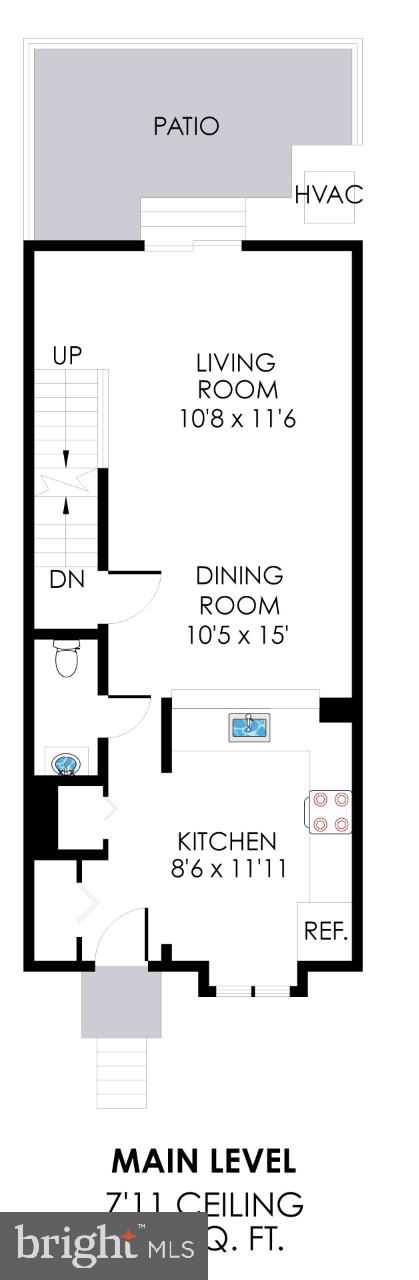 3853 9th Road South Arlington, VA 22204 - Photo 30 of 32 Main level floor plan