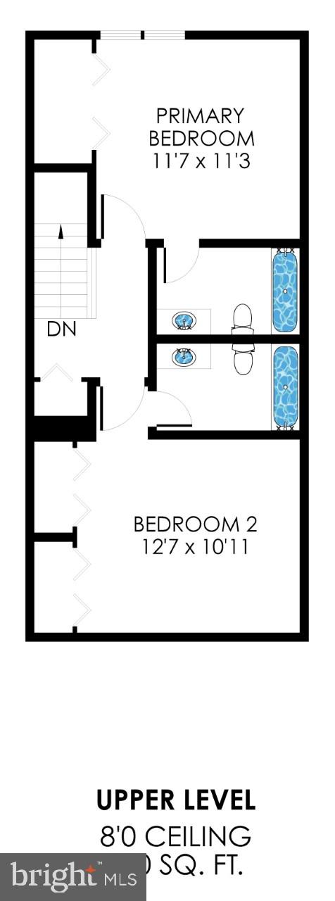 3853 9th Road South Arlington, VA 22204 - Photo 31 of 32 Upper level floor plan