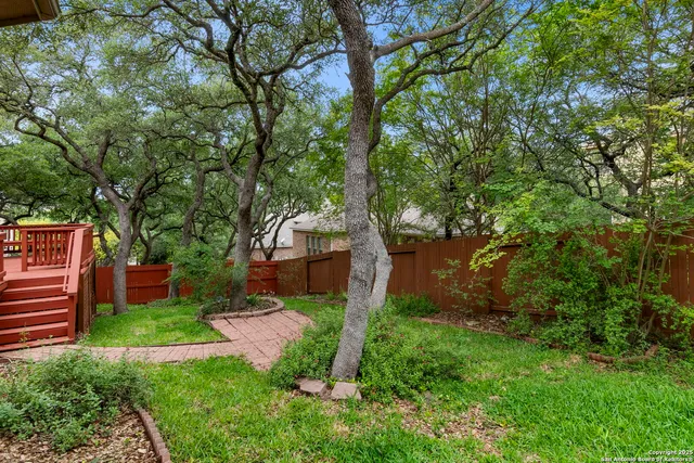 a view of a backyard