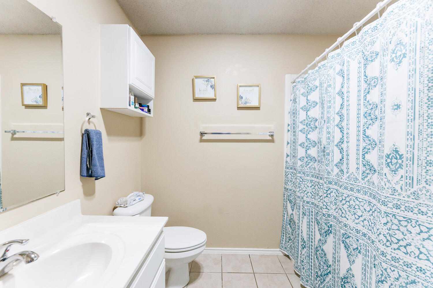 3423 97th Street Lubbock, TX 79423 - Photo 20 of 26 a bathroom with a sink toilet and shower