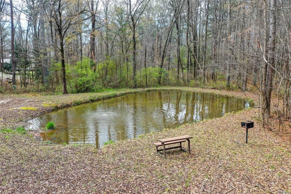 8345 Cleckler Road Palmetto, GA 30268 - Photo 10 of 41 a view of a lake with a yard and wooden fence