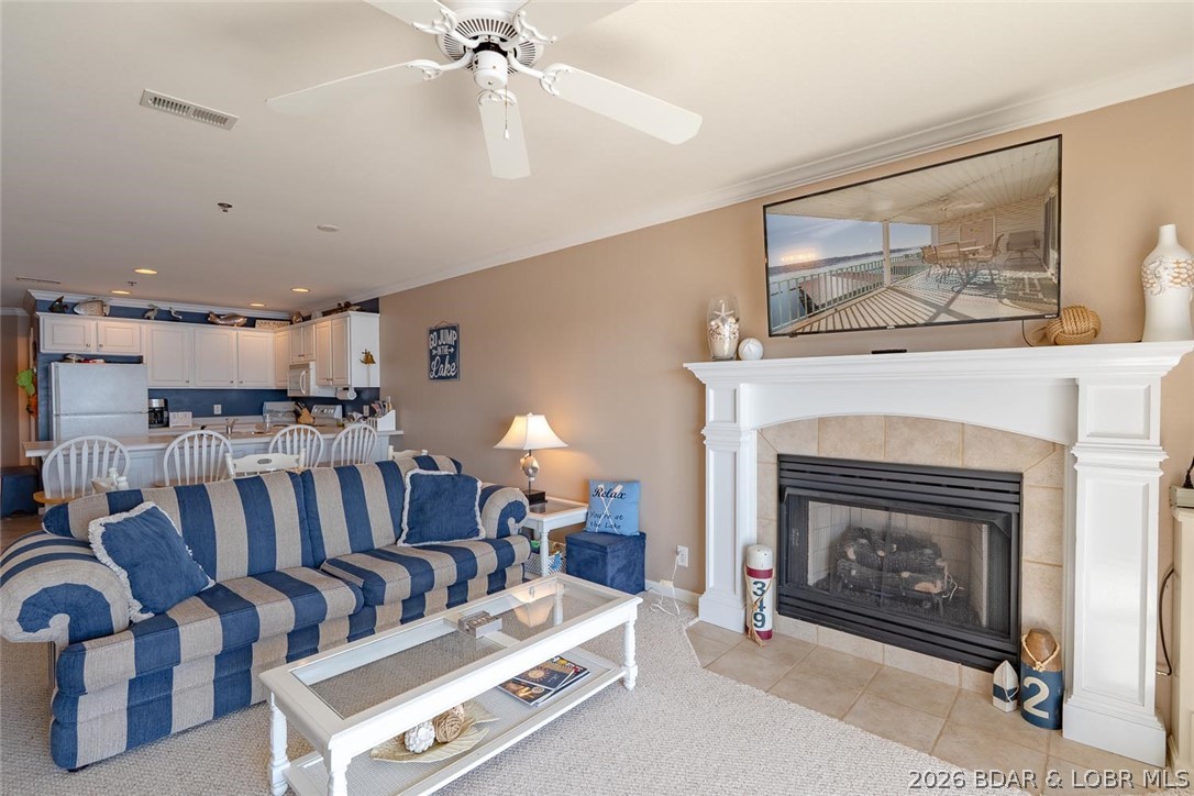 164 Sac Road, Unit 301B Sunrise Beach, MO 65079 - Photo 14 of 34 Gas Fireplace for chilly weather