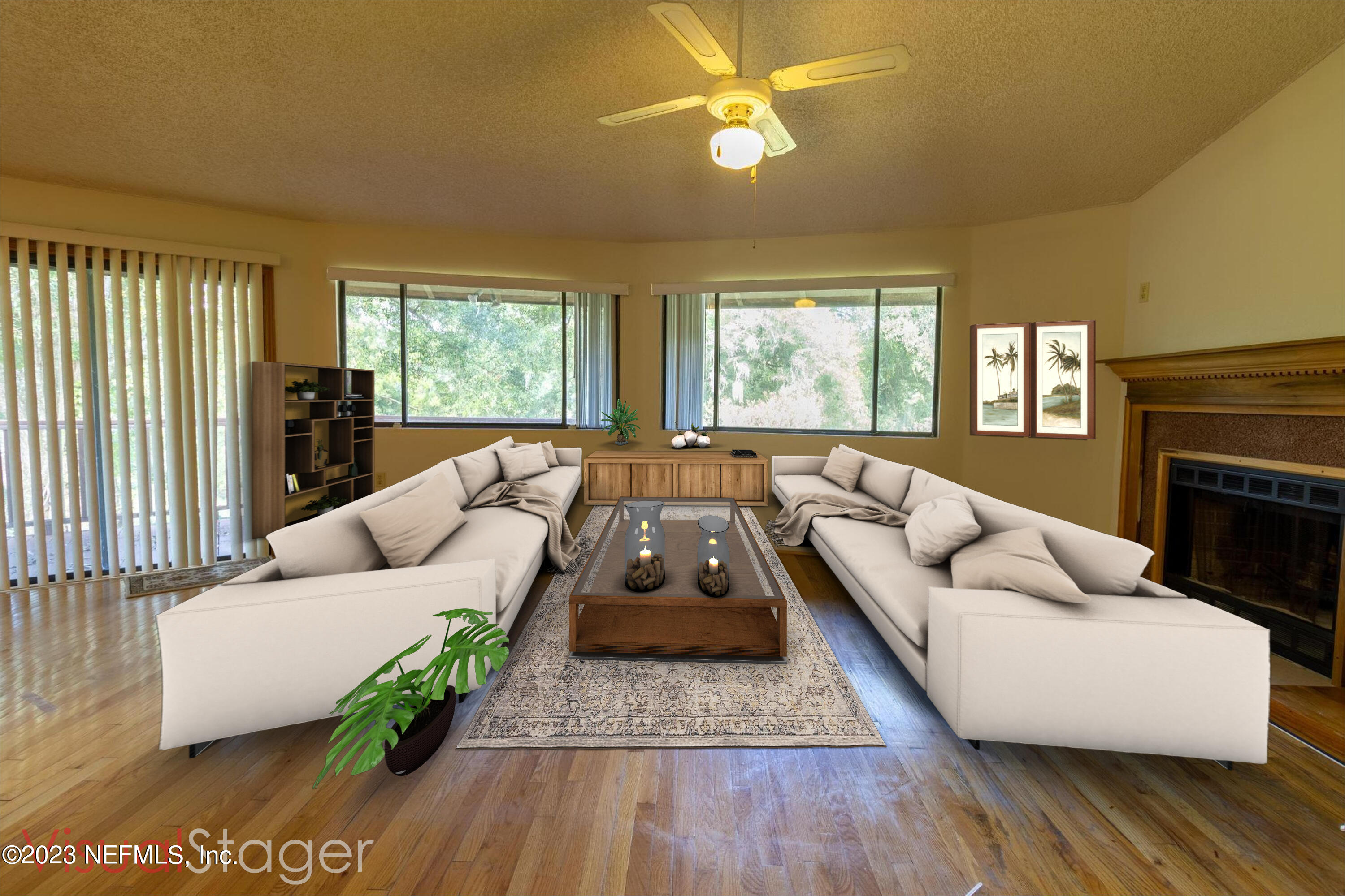 1151 Southeast 46th Loop Keystone Heights, FL 32656 - Photo 11 of 39 a living room with furniture and a fireplace