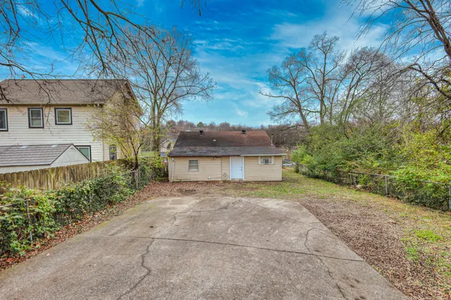 a view of a house with a garden